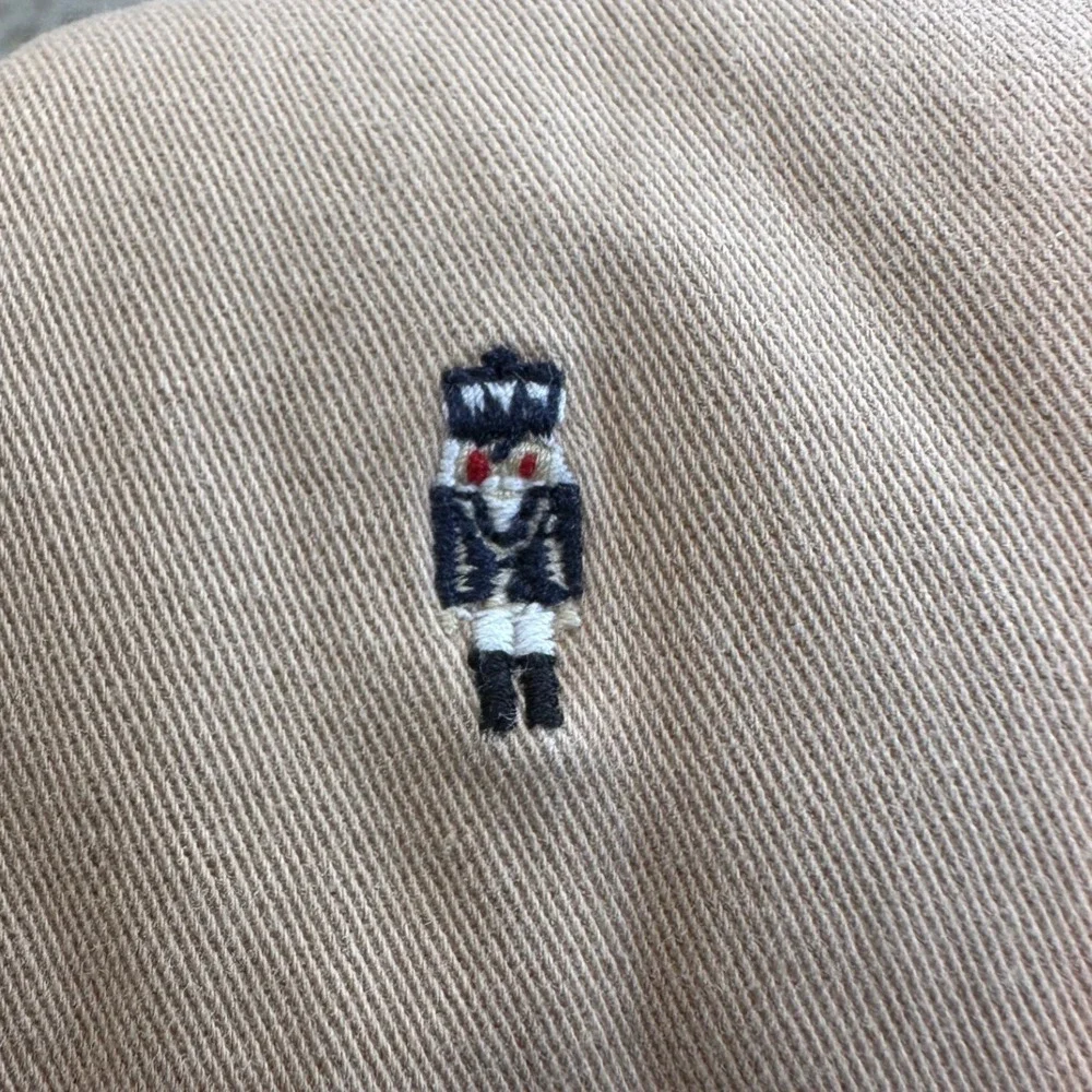 JANIE & JACK Khaki Nutcracker Embroidered Preppy Holiday Dress Pants | 4